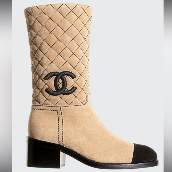 50 MM Chanel CC Quilt High Boots 2021 NWOT - Picture 1 of 5
